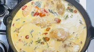 PECHUGA DE POLLO A LA TOSCANA- APRENDAMOS EN MENOS DE 2 MINUTOS.