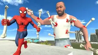 Franklin Broke Every Bone With Spider Man & Avengers - INDIAN BIKE DRIVING 3D