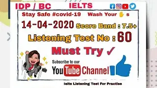 IELTS UPGRADE 8 LISTENING TEST 6 WITH ANSWERS || NEW FORMAT 2020 || HARD LISTENING 60 || 14-04-2020