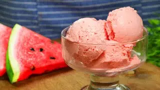 Вкуснейшее домашнее мороженое за 5 минут с арбузом!Самое вкусное мороженое, которое я когда-либо ела