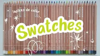 Probando lápices de color: Caran d'ache Luminance y Derwent - Swatches