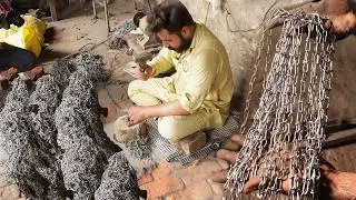 Inside the Iron Chain Factory | Manufacturing Process of Making Handmade Iron Chain