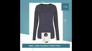AWDis - Ladies Long Sleeve Tri-Blend T-Shirt
