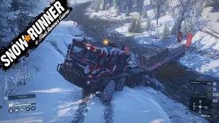 SnowRunner Task Restoring The Bridge Alaska Mountain River
