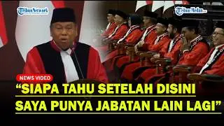 RIUH TAWA Hakim MK saat Arief Hidayat Pidato di Purnabakti Hakim Konstitusi