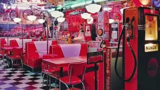Late Night Retro Diner Ambience | 1 Hour Background Sounds