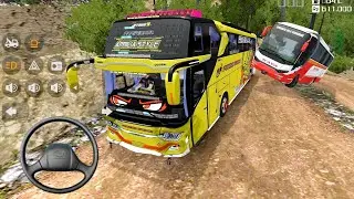 Bus Pariwisata Aprilia Style Putera Utama Hampir Terguling Lewat Gunung Kelok Offroad 