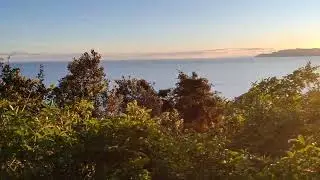 Arriving at beach at sunrise