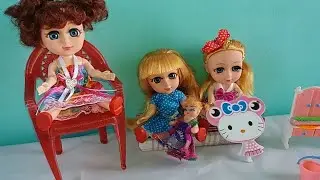 DIY Miniature Doll Bedroom for Disney frozen Elsa // Mini Doll // Bobby Doll //Doll House //
