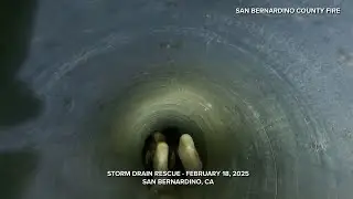 Firefighters Rescue Woman from Underground Storm Drainage