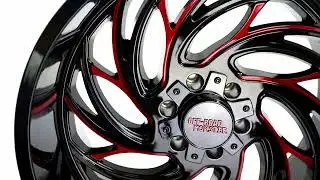 M29 Gloss Black Candy Red Milled | Off-Road Monster Wheels