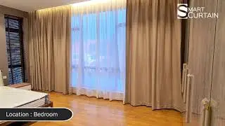 Motorized Double Track Curtain [Damansara] - Smart Curtain Malaysia
