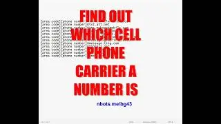 Find Out ก้้้้้้้้้้้้้้้้้้้้ WHICH CELL PHONE CARRIER ก้้้้้้้้้้้้้้้้้้้้ A CELL PHONE NUMBER IS