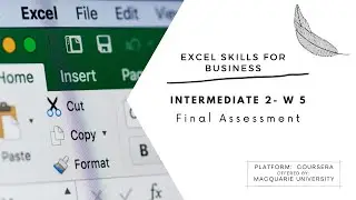 Excel Skills for Business Intermediate 2 &ndash; w5 ǀǀ Итоговая оценка ǀǀ Университет Маккуори