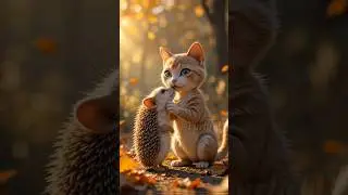 Can This CAT and HEDGEHOG Become BEST Friends?#CatRescue #CuteAnimals #AnimalRescue #KittyAdventures