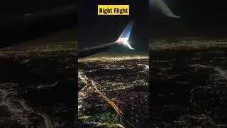 Beautiful Night Flight View ✈️  #shorts