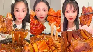 Insane Chinese Takeout Mukbang | Spicy Noodles, Rice Rolls & Crunchy Chicken ASMR #278