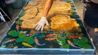 Epoxy Coating and Polishing Fish Tables is Incredibly Simple