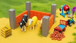 Mini Cow Shed Making with Bricks | DIY Mini Construction | Science Project Model