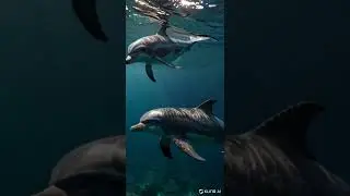 dolphin couple /animation video/wpsr #anime #whale #oceanlife #wildlife #trending