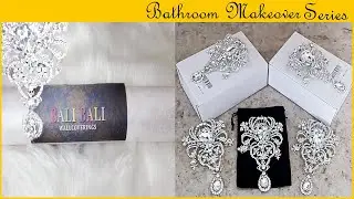 DIY Glam Accent Wall (Statement)Bathroom Powder Room Makeover Series 7