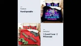 Luxury 3D Creative Game Printing Comforter Kids Bedding Set for The Boy