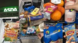 Grocery Shopping at ASDA Supermarket during lockdown 2021  UK