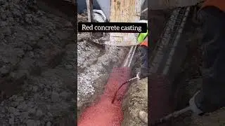 Red #concrete casting