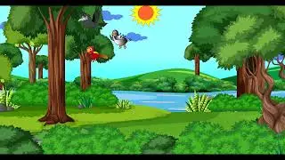 Morning Scenery | Morning Scene | Cartoon Morning Scenery Painting | Cartoon Drawing Scenery
