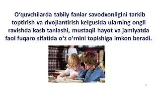 Onlayn kasbiy rivojlantirish. PISA Tabiiy-ilmiy fanlar bo‘yicha savodxonlik