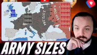 ЖМИЛЬ СМОТРИТ: World War II Every Day with Army Sizes / Вторая мировая война