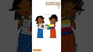 🇾🇹x🇰🇲  Mayotte & Comores - Illustration de tenue traditionnelle