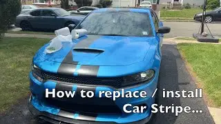 How to fix / replicate  & Install Racing hood Stripes on your car - Step by Step