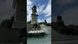Captain Arthur Phillip RN Fountain ~ Bronze Sculptures On Marble ~ Royal Botanic Gardens - Sydney .