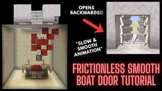 BACKWARD OPENING Redstone Door in Minecraft *TUTORIAL* (1.19/1.20/1.21+) [Boat Door Minecraft]