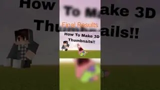 3D Thumbnails Tutorial! 🔥🔥 For Mobile!