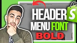 How To Make Header Menu Items Font Bold In Shopify (Active Link)