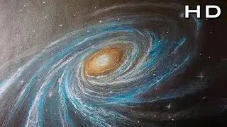 Cómo Dibujar una Galaxia y Estrellas Paso a Paso con Lápices Pastel