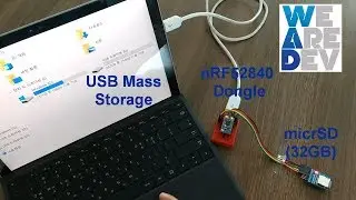 USB Mass Storage test using microSD module and nRF52840 Dongle(BLE 5.0)
