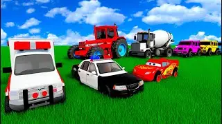 HAPPY COLOR GARAGE &ndash; POLICE CAR, FIRE TRUCK, AMBULANCE , COLORFUL EMERGENCY CARS FOR KIDS | FS22