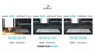 30kW 20kW 10kW 12mm mild steel comparison fiber laser cutting | Eagle Lasers