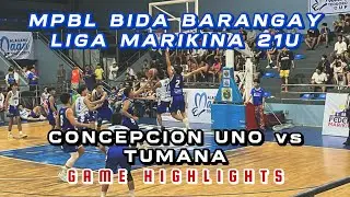 GAME HIGHLIGHTS - 21U CONCEPCION UNO vs TUMANA | MPBL Bida Barangay Liga Marikina 2025
