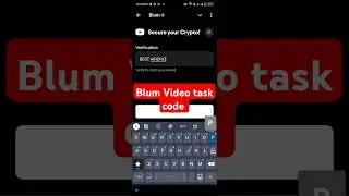 Secure Your Crypto Blum Videos Task Code #blumtask #ravidrops