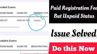Fee Unpaid Issue Solved |PMC 2022 MDCAT Registration |Medix Prep Point