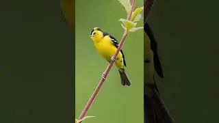 Lesser Goldfinch #yellowbird #cutebirds #birdsounds #gardenbirds