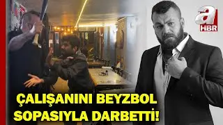 &Uuml;nl&uuml; Oyuncu Bahadır &Uuml;nl&uuml;'den &Ccedil;alışanına Beyzbol Sopalı Saldırı! İşte O Dehşet Anları | A Haber