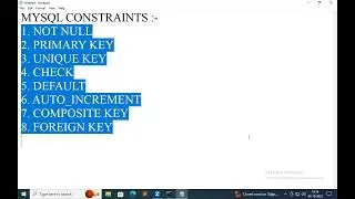 LECTURE 8: HOW TO  REMOVE CONSTRAINTS IN SQL || HINDI
