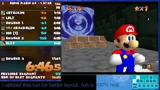 Super Mario 64 1 Star Speedrun [10:07] *Personal Best*