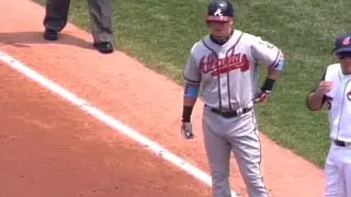Chipper Jones notches 2,000th career MLB hit | June 16, 2007 | Braves @ Indians
