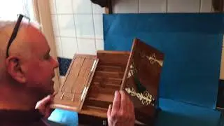 Antique Olivewood Brassbound Stationery Box